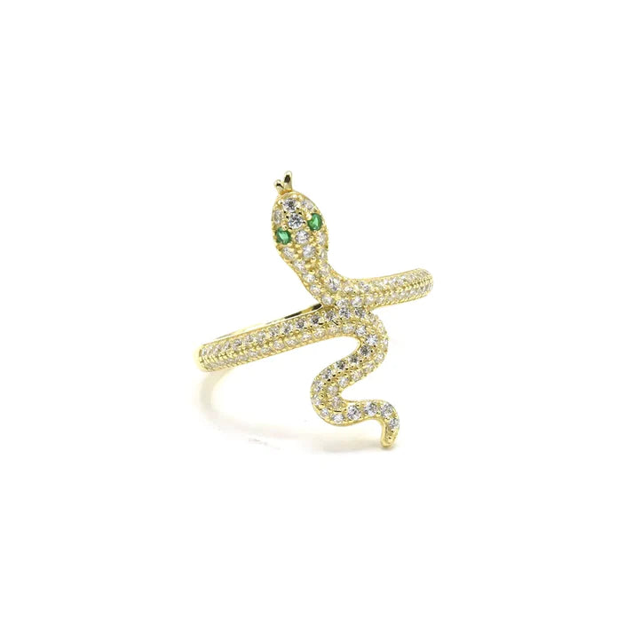 STRW 983, Women S925 Sterling Silver Snake Ring- Gold or Silver