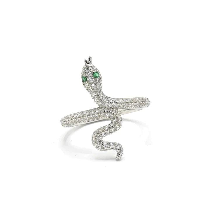 STRW 983, Women S925 Sterling Silver Snake Ring- Gold or Silver