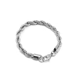 Stainless Steel Rope Chain Bracelet SRB 5mm width-gold color or silver color
