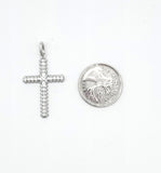 STPM-357, Men and Women S925 Sterling Silver Icy Bling Bling Cross Pendant-Gold or Silver color