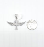 STPM-322, Men S925 Sterling Silver Icy Bling Bling Ankh Pendant- silver color