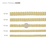 BRN-013-Brass Cuban Chain-Width-12mm, Length-20''