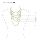 Brass Tennis Necklace, Width-6mm, Length-24''