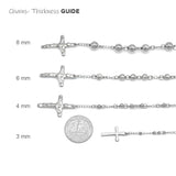 Stainless Steel Rosary Chain-RNU-02, 4mm width, ,6mm width ,8mm width