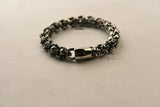 SBM-599,Stainless Steel Skull Bracelet Silver Color Width-12mm round, Length-8.5mm