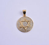 SP-1128, Stainless Steel Star of David Pendant- gold or silver color