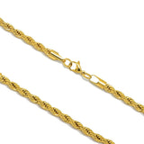 Stainless Steel Rope Chain 5mm Width