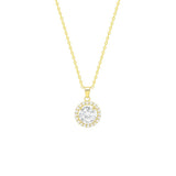 STNW-182, Sterling Silver Cubic Zirconium Stone Necklace