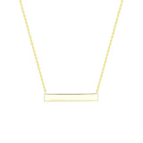 STNW-200, Sterling Silver Bar Pendant Necklace -silver color