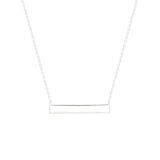 STNW-200, Sterling Silver Bar Pendant Necklace -silver color