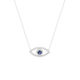 STNW-252, 925 Sterling Silver Evil Eyes Pendant Necklace-gold color or silver color