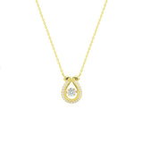 STNW-315, Women 925 Sterling Silver Dangling Charm Necklace- gold or silver color