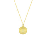 STNW-555, Sterling Silver Cross Pendant Necklace- gold color or silver color