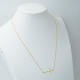 STNW-85, Women 925 Sterling Silver Cross Pendant Necklace-gold or silver color
