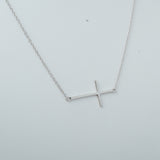 STNW-85, Women 925 Sterling Silver Cross Pendant Necklace-gold or silver color