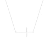 STNW-85, Women 925 Sterling Silver Cross Pendant Necklace-gold or silver color
