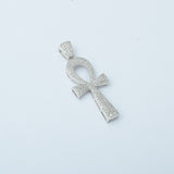 STPM*134, Men and Women S925 Sterling Silver Icy Bling Bling Ankh Pendant-gold or silver color