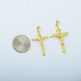 STPM-161, Men Solid 925 Sterling Silver Cross Pendant-Gold or Silver color