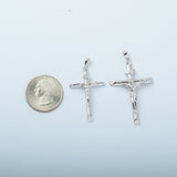 STPM-161, Men Solid 925 Sterling Silver Cross Pendant-Gold or Silver color