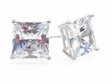 STEM-SQ, Sterling Silver Stud Earrings Push Back-2mm Width Square Gold or Silver color
