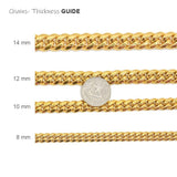 Stainless Steel 10mm Width Miami Cuban Chain Lion Head Double Lock-SPMC